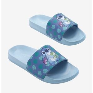 NWT Disney Lilo & Stitch Frog Stitch Slide Sandals -  Medium